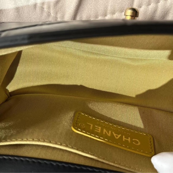 Chanel Leboy 20 埃及限定款 鱷魚壓紋 黑金配色-14