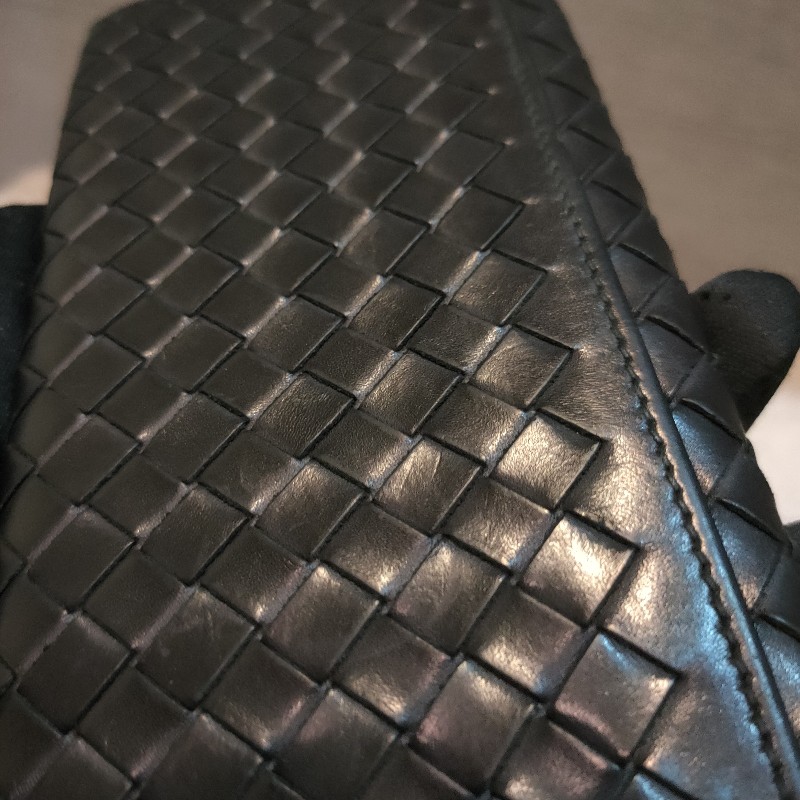 ‼️老闆出國不在‼️限時一週亂賣🚀㊣✨ Bottega Veneta ✨寶緹嘉 黑色 BV 皮革 編織 皮夾 錢包 薄款 長夾 薄長夾/二手皮夾/二手精品/保證正品-26