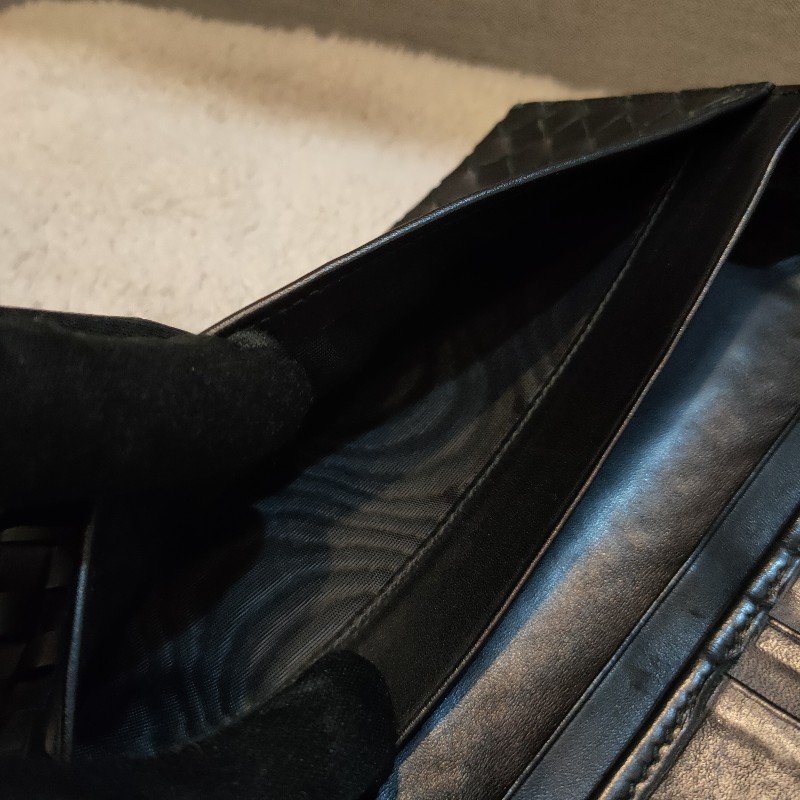 ‼️老闆出國不在‼️限時一週亂賣🚀㊣✨ Bottega Veneta ✨寶緹嘉 黑色 BV 皮革 編織 皮夾 錢包 薄款 長夾 薄長夾/二手皮夾/二手精品/保證正品-37