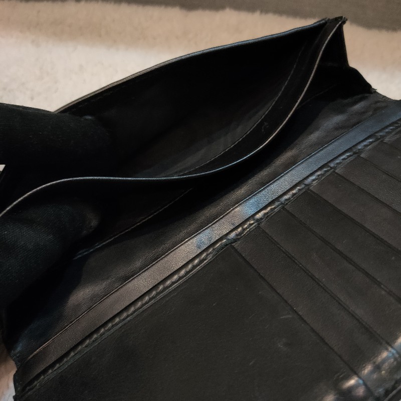 ‼️老闆出國不在‼️限時一週亂賣🚀㊣✨ Bottega Veneta ✨寶緹嘉 黑色 BV 皮革 編織 皮夾 錢包 薄款 長夾 薄長夾/二手皮夾/二手精品/保證正品-44