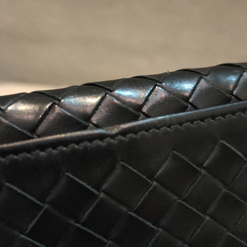 ‼️老闆出國不在‼️限時一週亂賣🚀㊣✨ Bottega Veneta ✨寶緹嘉 黑色 BV 皮革 編織 皮夾 錢包 薄款 長夾 薄長夾/二手皮夾/二手精品/保證正品-52