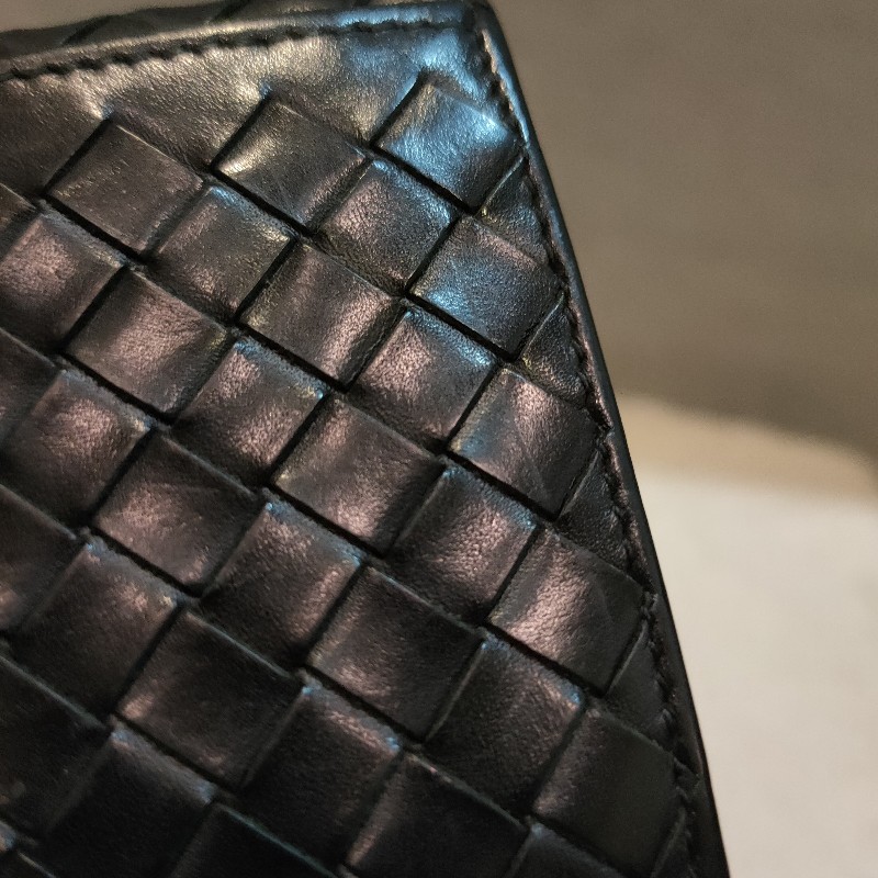 ‼️老闆出國不在‼️限時一週亂賣🚀㊣✨ Bottega Veneta ✨寶緹嘉 黑色 BV 皮革 編織 皮夾 錢包 薄款 長夾 薄長夾/二手皮夾/二手精品/保證正品-53