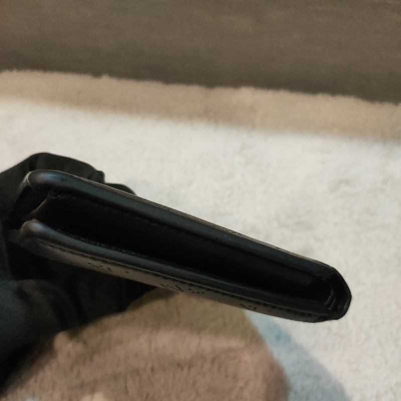 ㊣✨BALENCIAGA✨巴黎世家 （附防塵袋）黑色 雷射雕花 對折 短夾 皮夾 錢包/二手皮夾/二手精品/保證正品🌳二手樹屋🌳-7