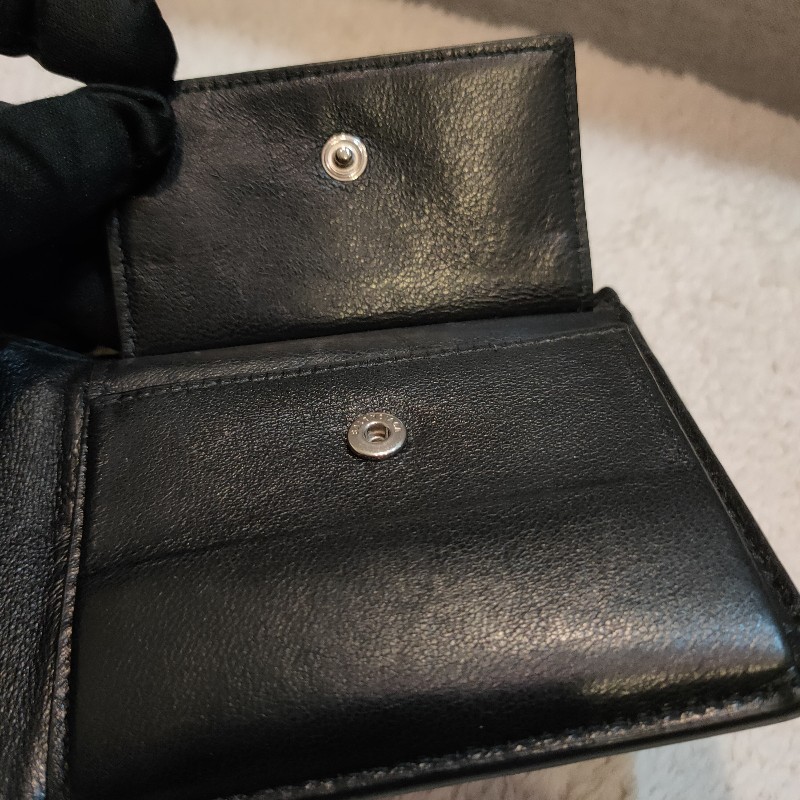 ㊣✨BALENCIAGA✨巴黎世家 （附防塵袋）黑色 雷射雕花 對折 短夾 皮夾 錢包/二手皮夾/二手精品/保證正品🌳二手樹屋🌳-43