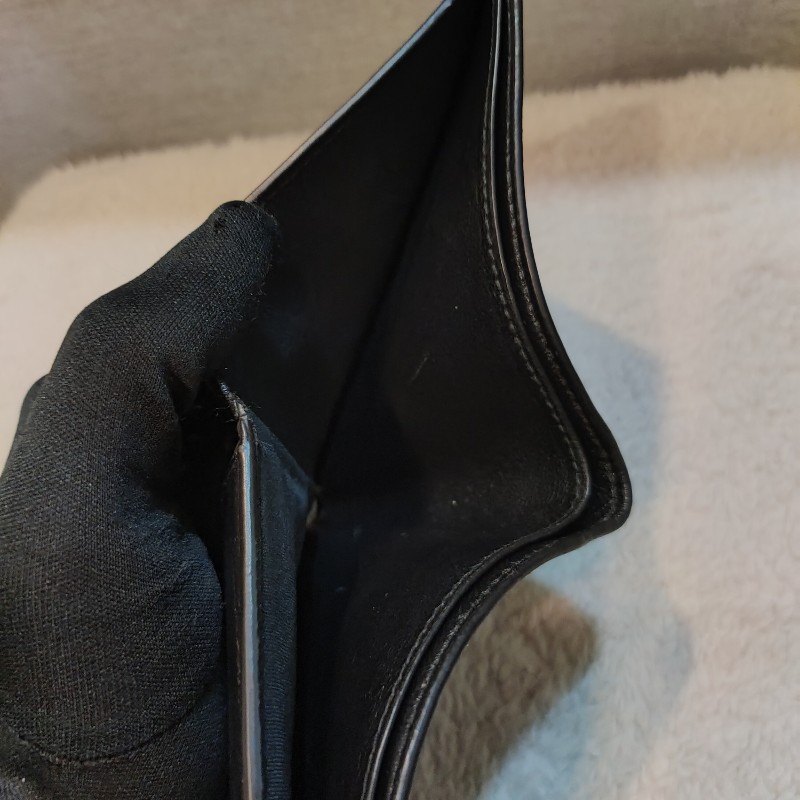 ㊣✨BALENCIAGA✨巴黎世家 （附防塵袋）黑色 雷射雕花 對折 短夾 皮夾 錢包/二手皮夾/二手精品/保證正品🌳二手樹屋🌳-27