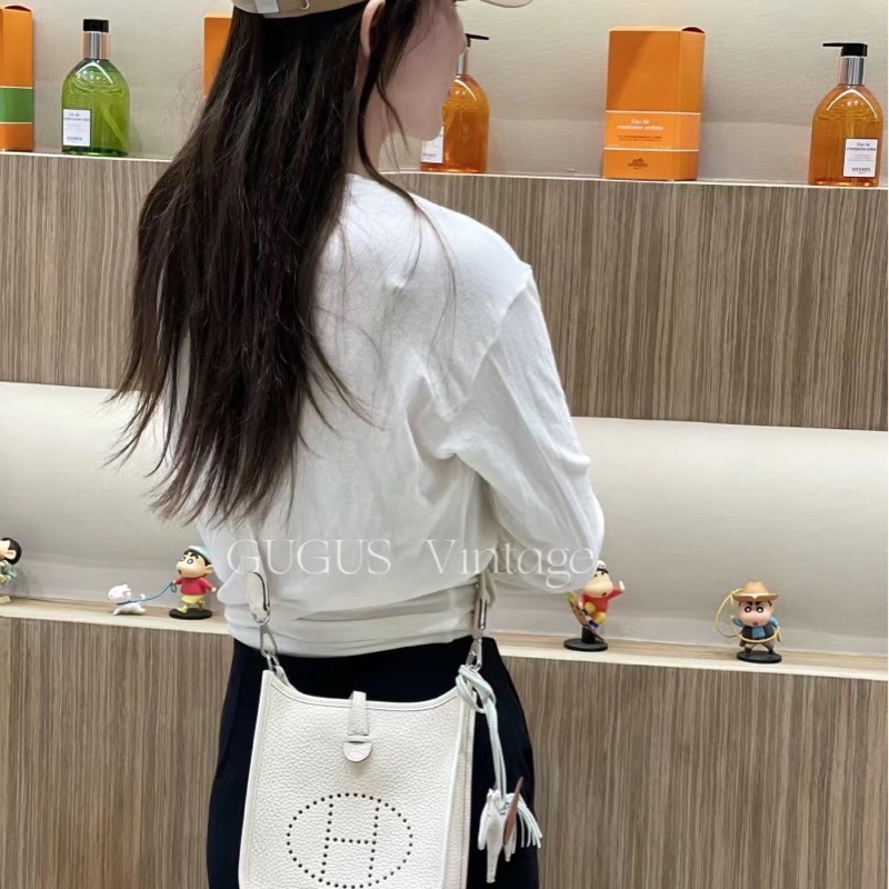 #HERMES Mini Evelyne 16 新白色金扣-2
