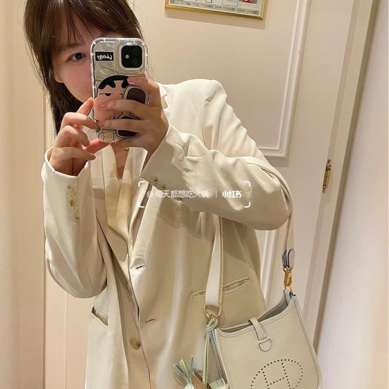 #HERMES Mini Evelyne 16 新白色金扣-3