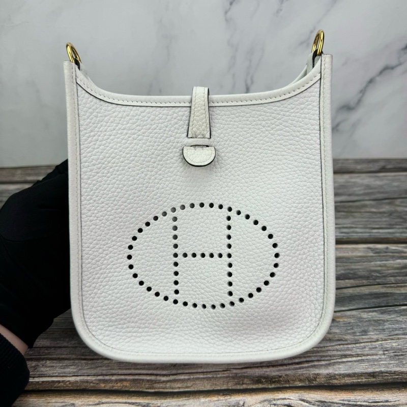 #HERMES Mini Evelyne 16 新白色金扣-8