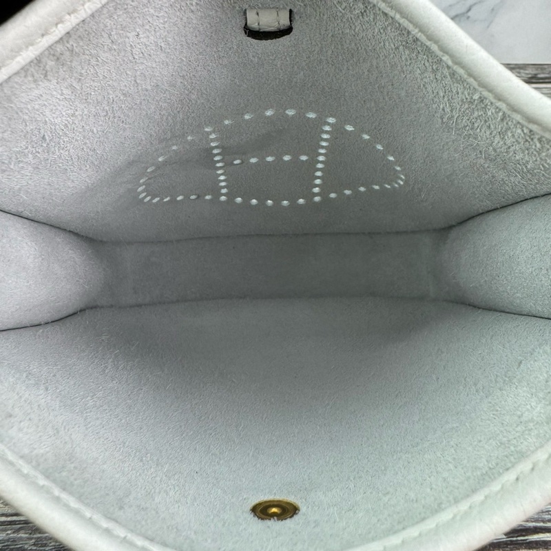 #HERMES Mini Evelyne 16 新白色金扣-19