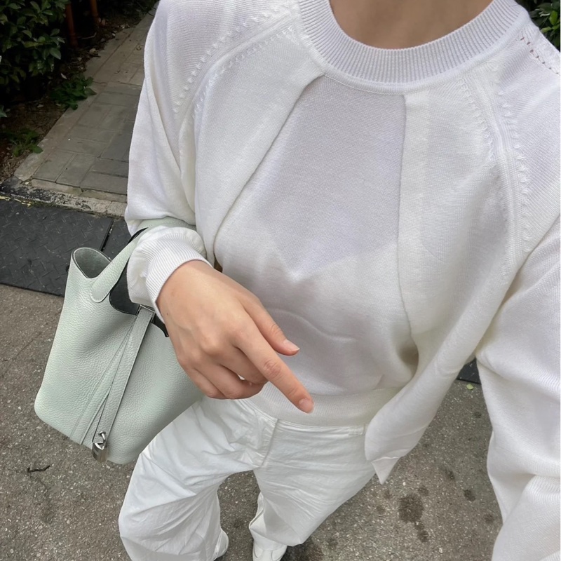 #HERMES Picotin 18 菜籃子 冰晶灰銀扣-3