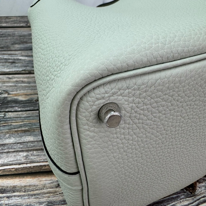 #HERMES Picotin 18 菜籃子 冰晶灰銀扣-15