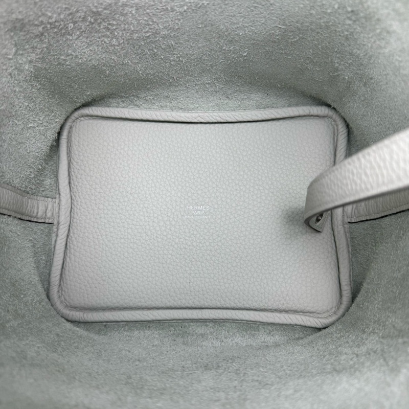 #HERMES Picotin 18 菜籃子 冰晶灰銀扣-25