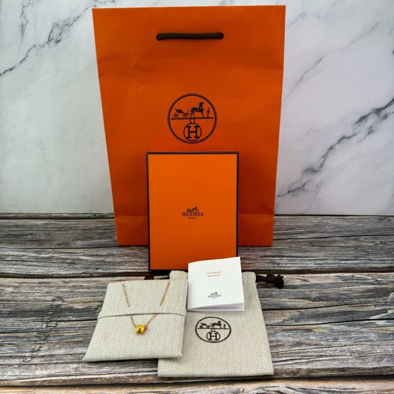 #HERMES Mini Pop H #項鍊 小雞黃/玫瑰金-2