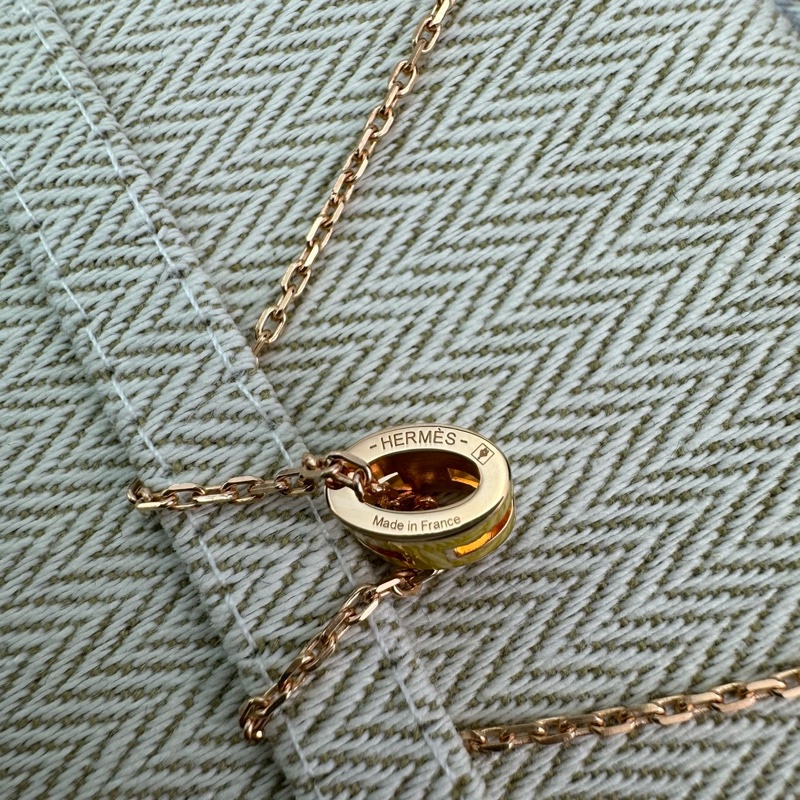 #HERMES Mini Pop H #項鍊 小雞黃/玫瑰金-3
