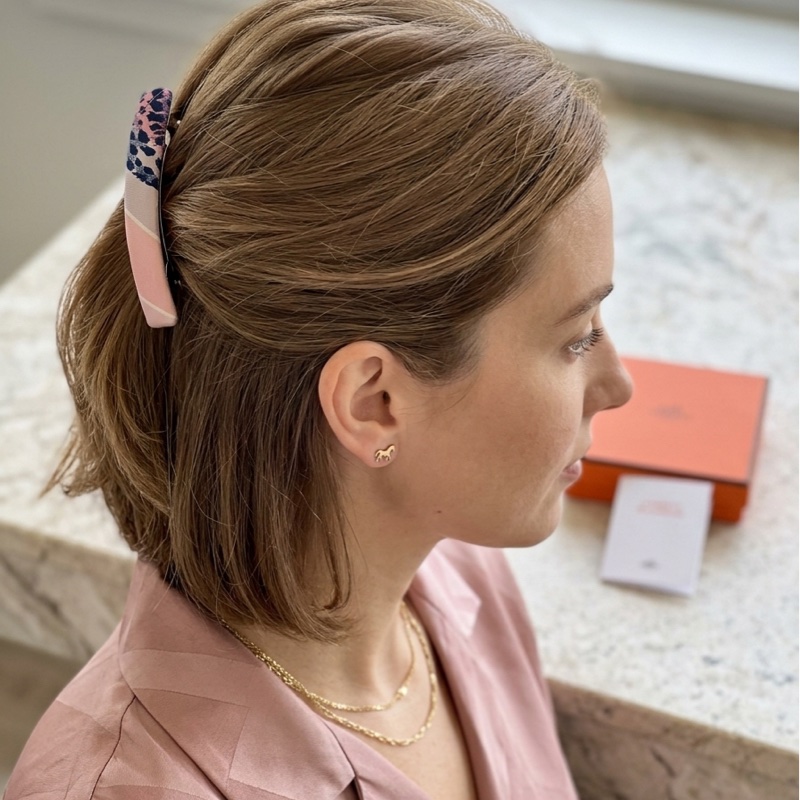 Hermes正品全新彈簧髮夾 附盒子-7