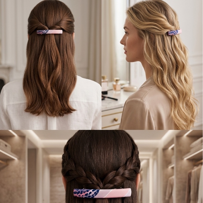 Hermes正品全新彈簧髮夾 附盒子-9