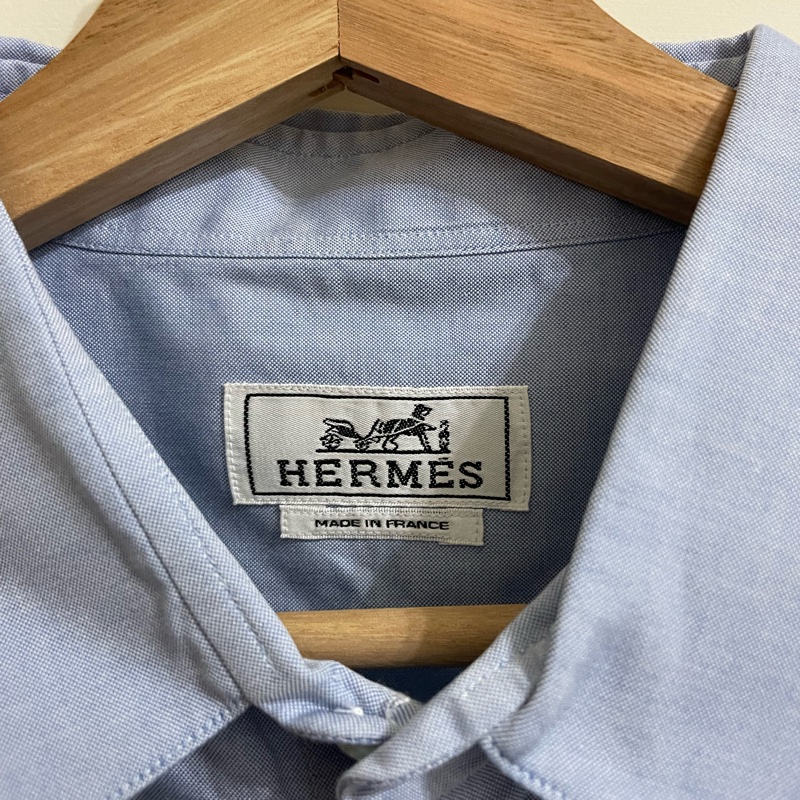 Hermes 藍色襯衫-2