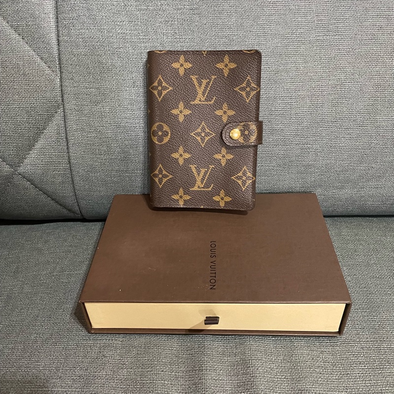 LOUIS VUITTON LV 路易威登 原花 PVC塗層帆布 6孔活頁/手帳/筆記本套/護照夾-1