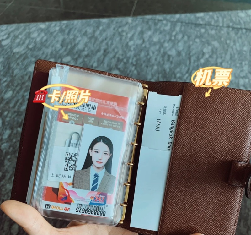 LOUIS VUITTON LV 路易威登 原花 PVC塗層帆布 6孔活頁/手帳/筆記本套/護照夾-8