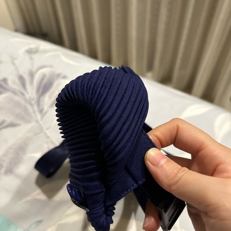 三宅一生皺摺包分享 pp 系 藍紫色 腰包-11