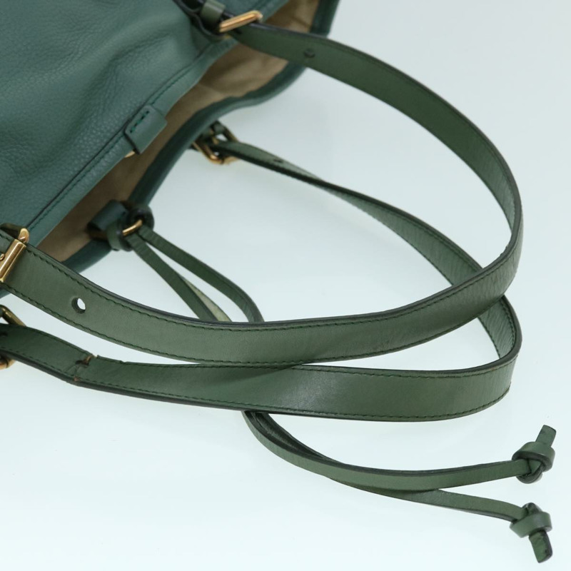 【日本直送】Chloe 托特包 皮革 綠色 正品 bs8301-6