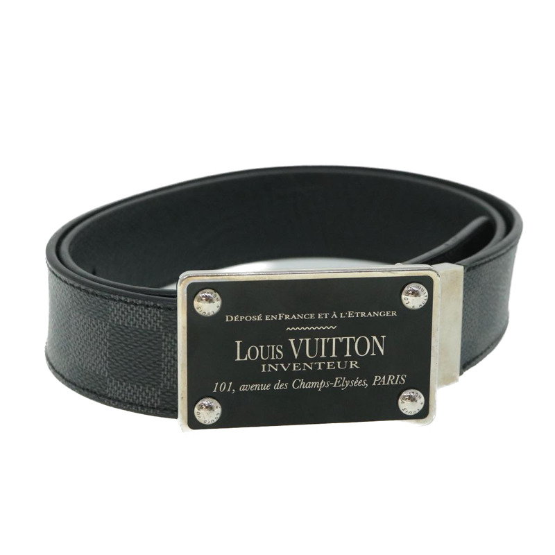 【日本直送】路易威登 Damier Graphite Ceinture Inventeur 旅行腰帶 M9632V LV 正品 th4026-1