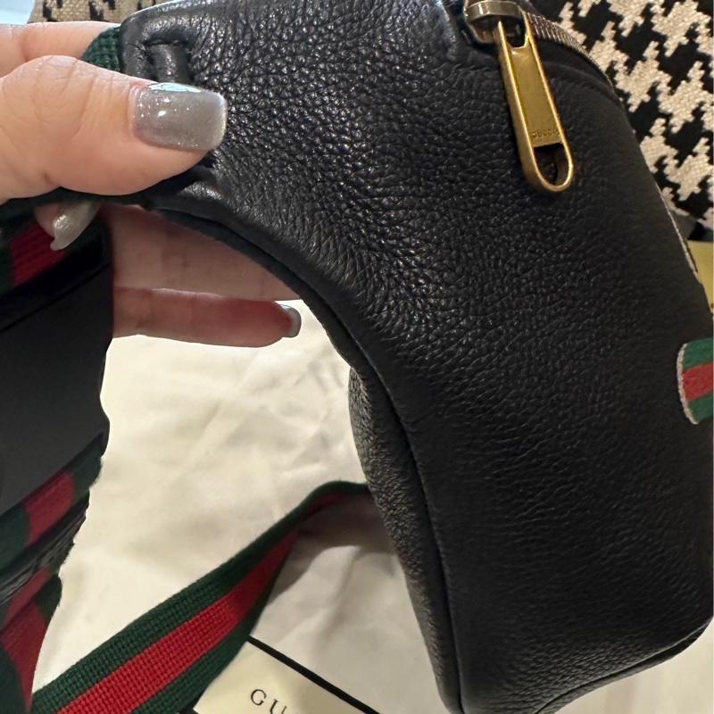 Gucci 經典全牛皮胸包/腰包(大款)-5