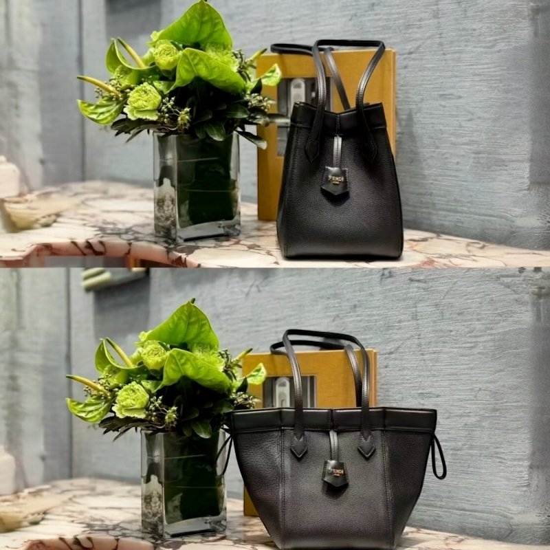 🎉新品好折扣✨Fendi 8BS083 迷你可變型 Origami 摺紙包 黑色-2