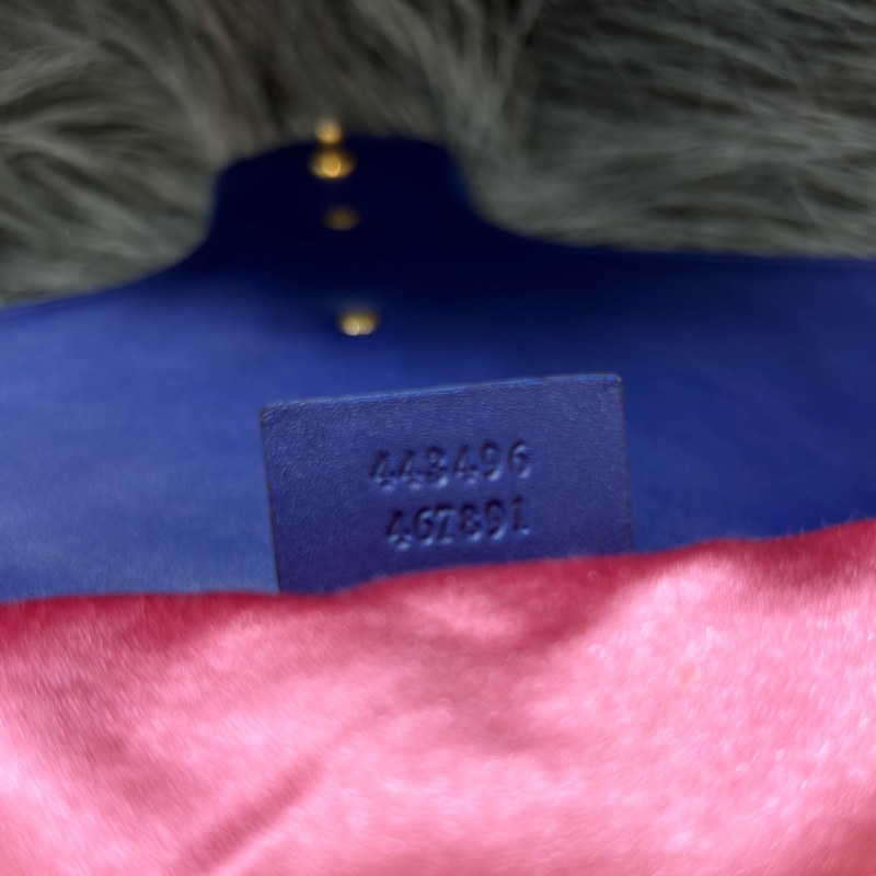 GUCCI 443496 MARMONT  藍色 絨布 金釦 金鍊 肩背包 斜背包 學院包 相機包-29