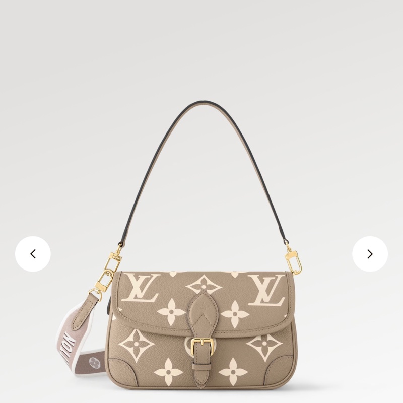 LOUIS VUITTON Diane米色真皮肩/側背包-0