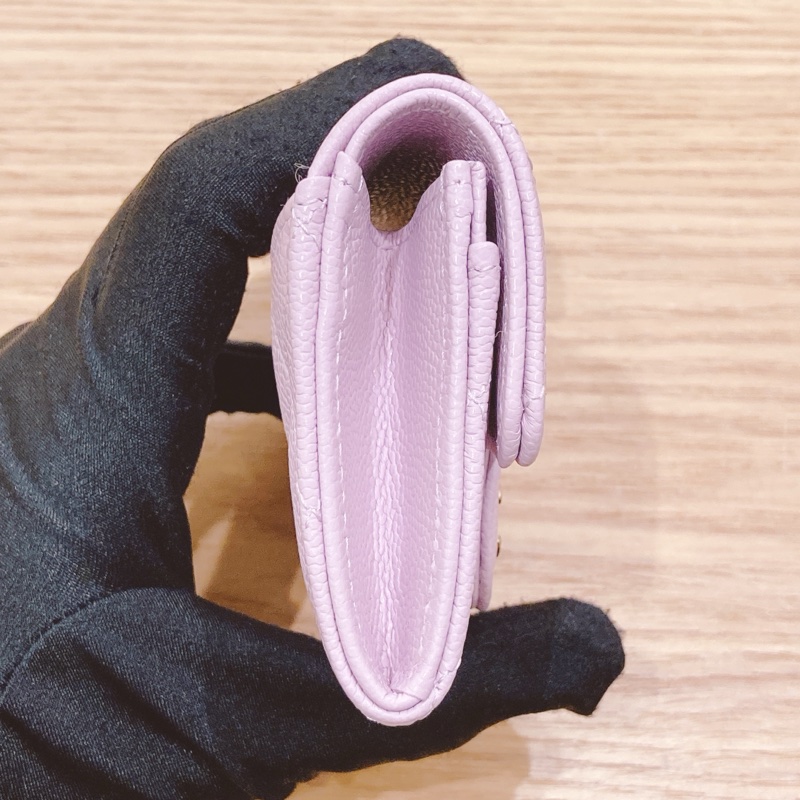 香奈兒 經典卡片套 24s 粉紫色 內籠特別圖案-2