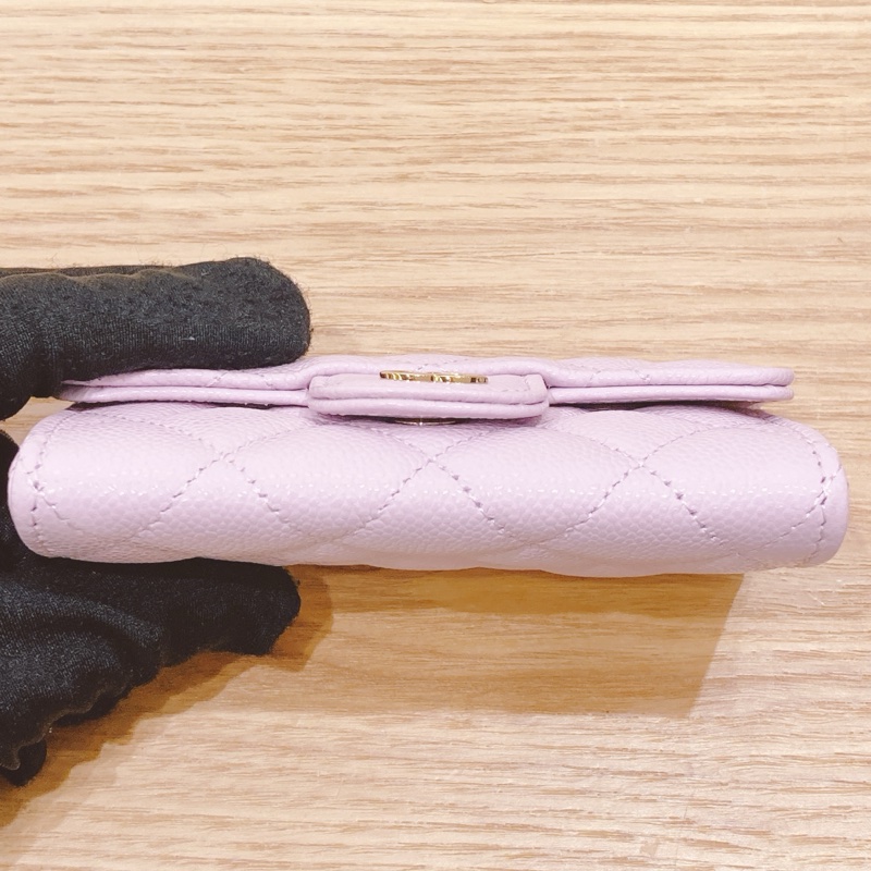 香奈兒 經典卡片套 24s 粉紫色 內籠特別圖案-4