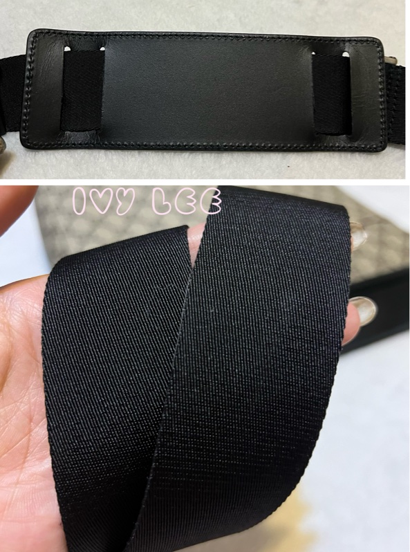 GUCCI GG Supreme（已售出） 綠紅織帶帆布翻蓋斜背包 肩背包 475432 近新 二手精品-17