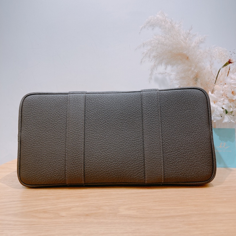 Hermes Garden Party 36 愛馬仕 花園包36 Size 烏木皮拼布 6T-2