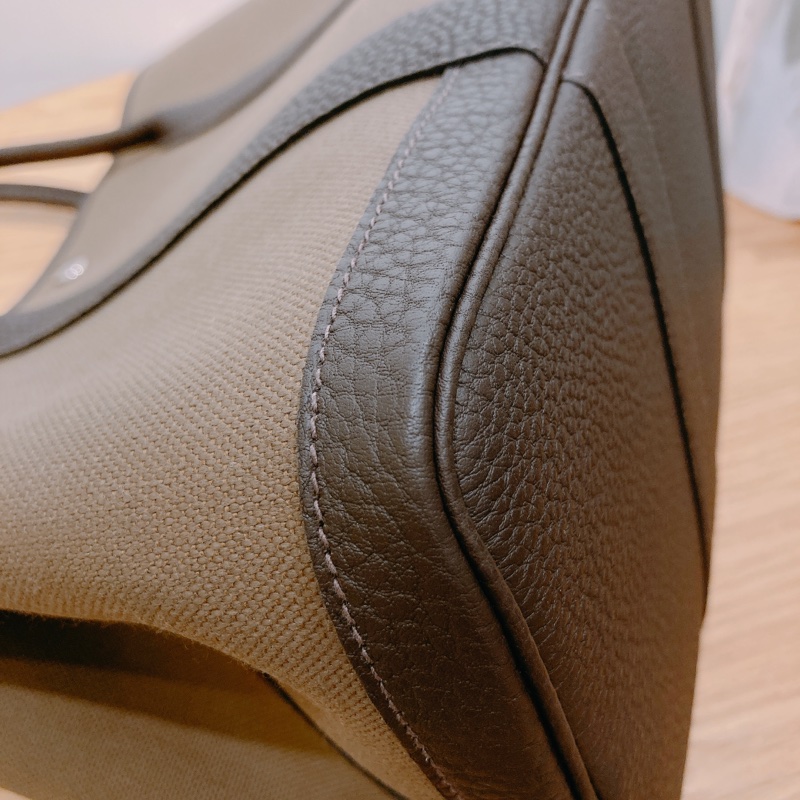 Hermes Garden Party 36 愛馬仕 花園包36 Size 烏木皮拼布 6T-3