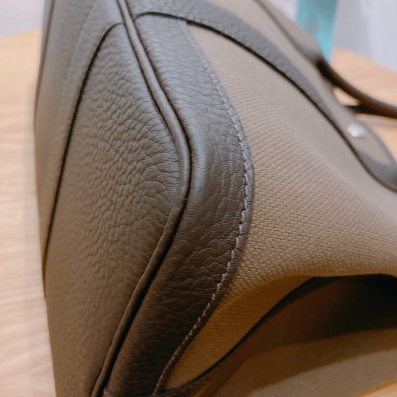 Hermes Garden Party 36 愛馬仕 花園包36 Size 烏木皮拼布 6T-4