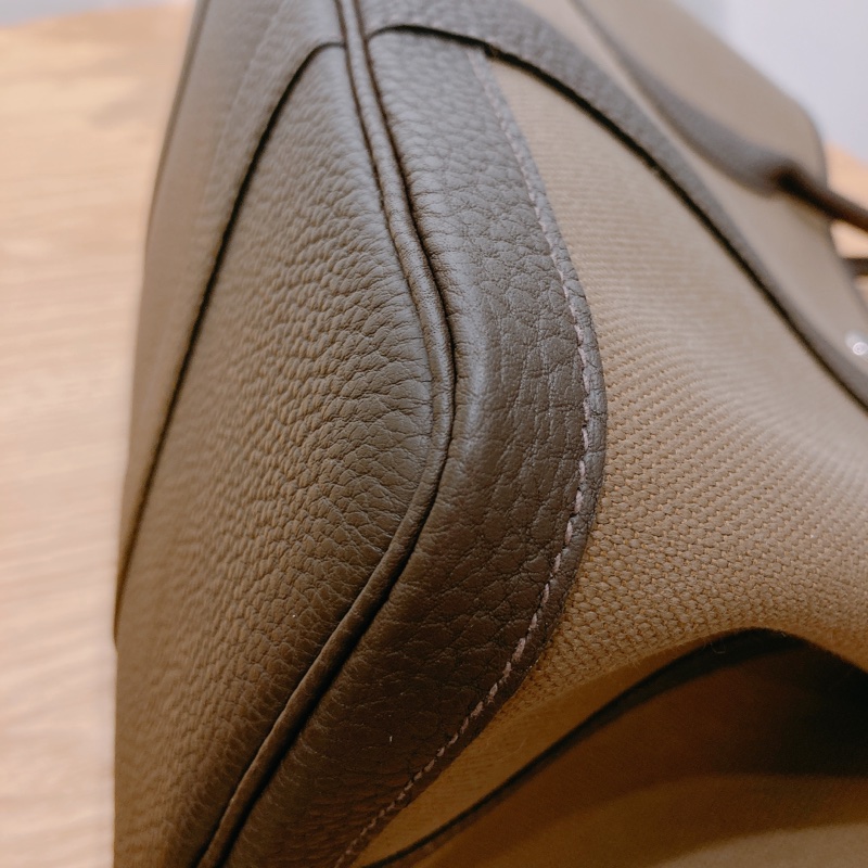 Hermes Garden Party 36 愛馬仕 花園包36 Size 烏木皮拼布 6T-5