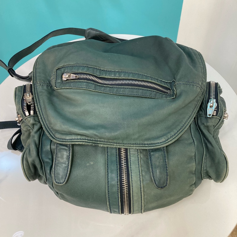 亞力山大王 Alexander Wang Marti Backpack 系列雙肩背包 單肩斜挎 復古綠 軍綠 多用途-16