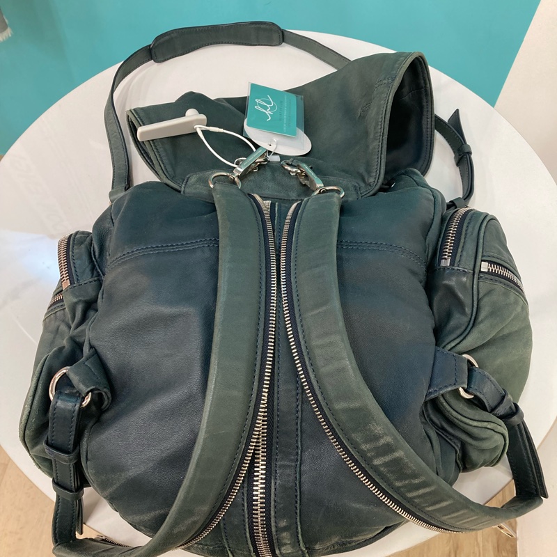 亞力山大王 Alexander Wang Marti Backpack 系列雙肩背包 單肩斜挎 復古綠 軍綠 多用途-17