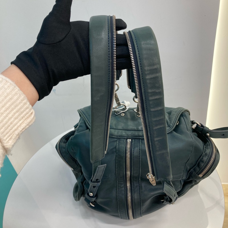 亞力山大王 Alexander Wang Marti Backpack 系列雙肩背包 單肩斜挎 復古綠 軍綠 多用途-19