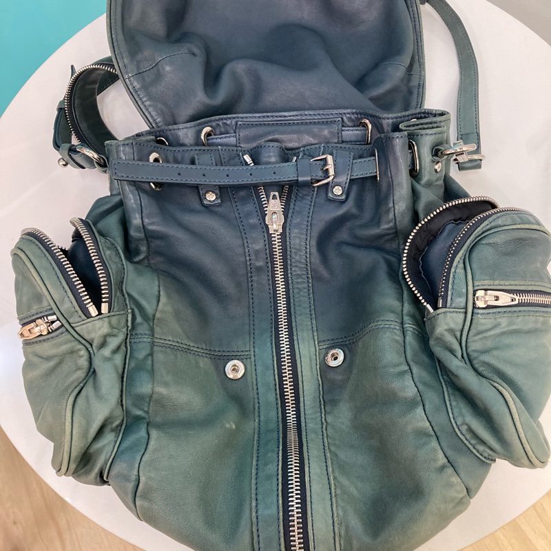 亞力山大王 Alexander Wang Marti Backpack 系列雙肩背包 單肩斜挎 復古綠 軍綠 多用途-29