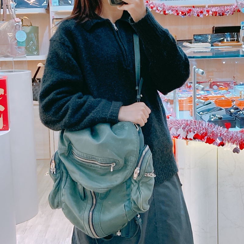 亞力山大王 Alexander Wang Marti Backpack 系列雙肩背包 單肩斜挎 復古綠 軍綠 多用途-32