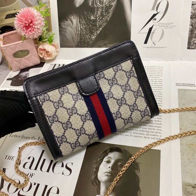 GUCCI經典手拿包腋下包鏈條包-3