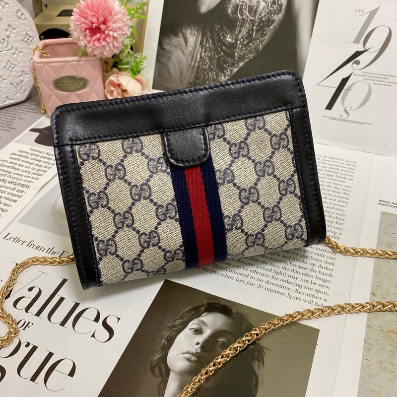 GUCCI經典手拿包腋下包鏈條包-4