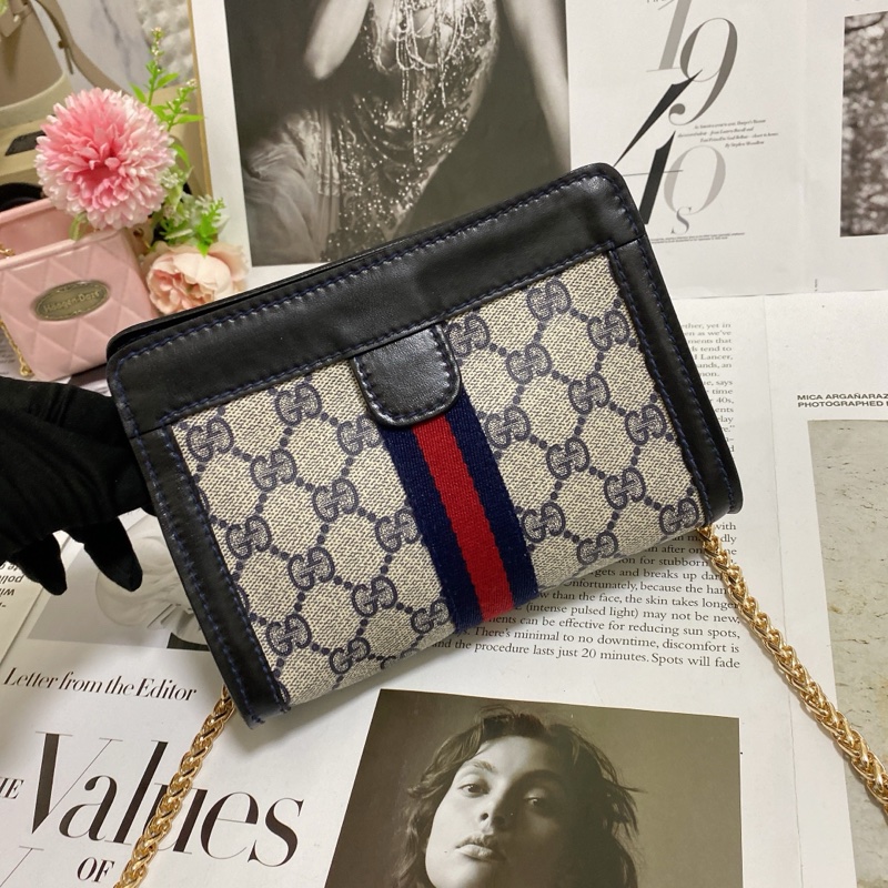 GUCCI經典手拿包腋下包鏈條包-5