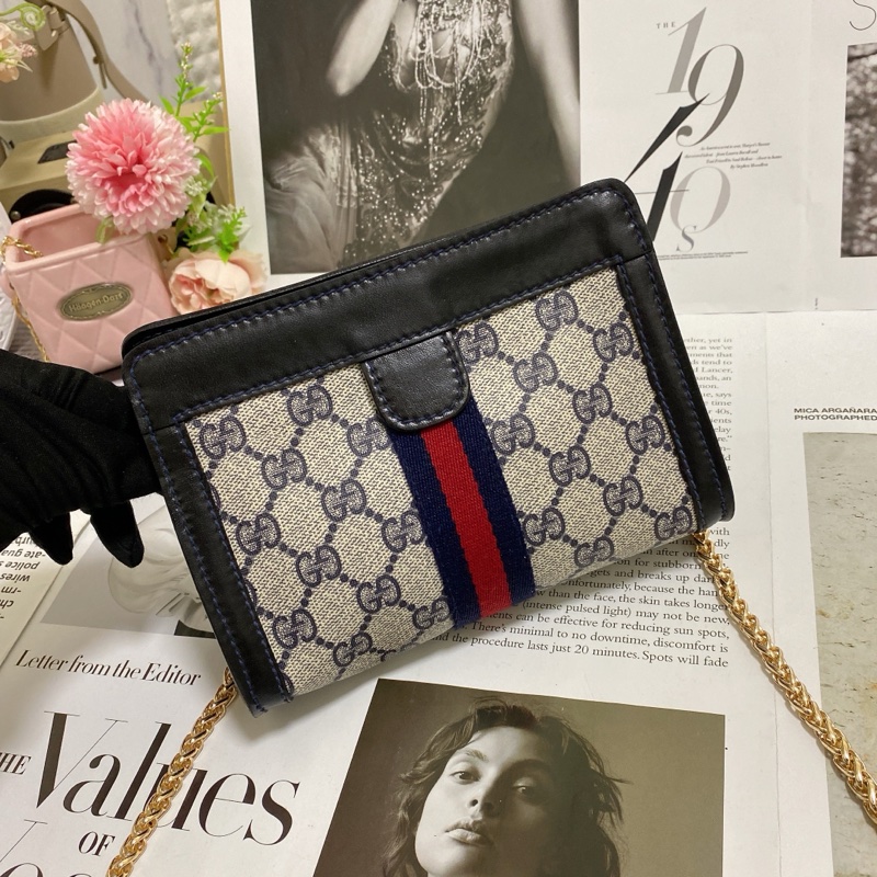 GUCCI經典手拿包腋下包鏈條包-6