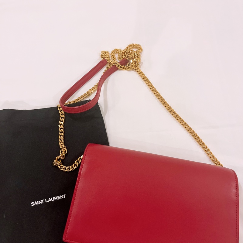 YSL 紅色流蘇WOC-1