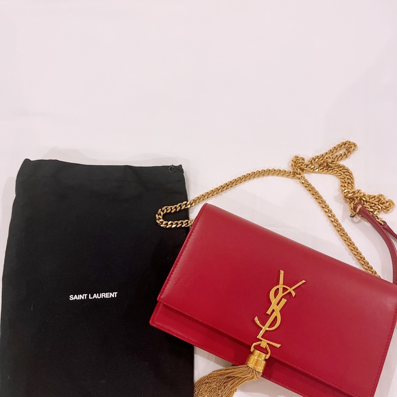 YSL 紅色流蘇WOC-8