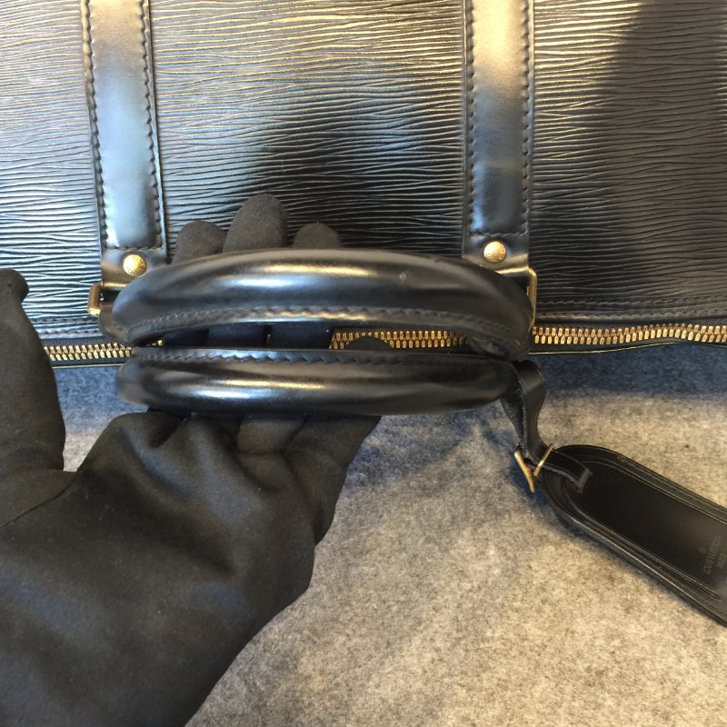 Louis Vuitton  黑色EPI皮 50公分Keepall手提行李袋 /旅行袋-10