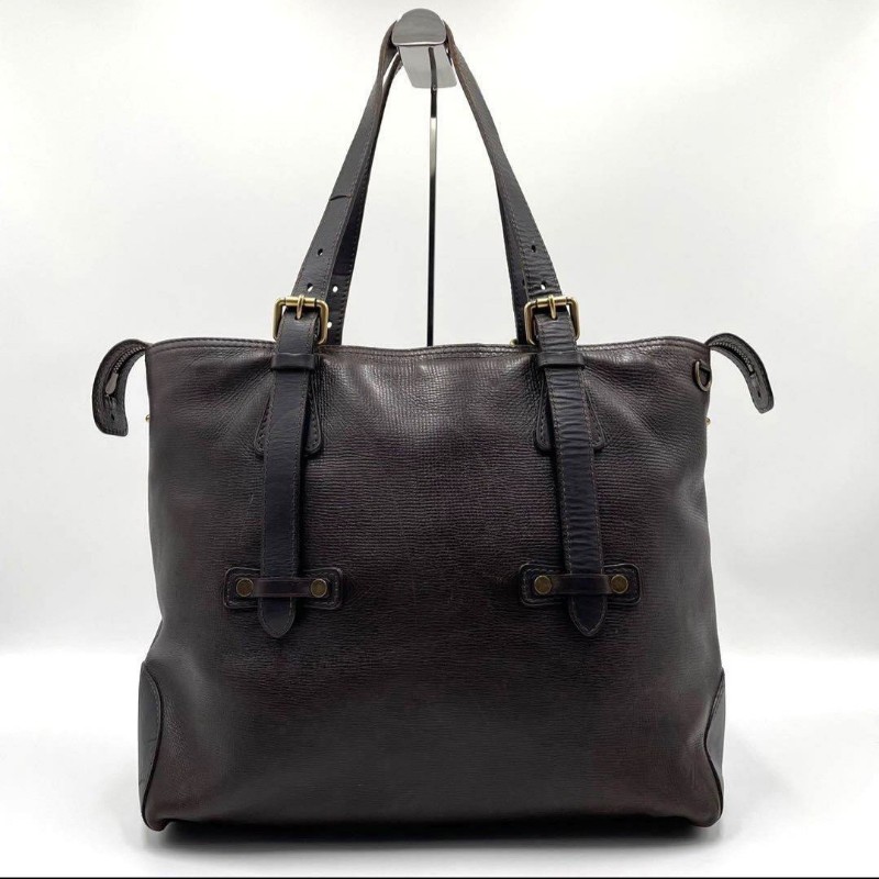 LV ／猶他厚韌野牛皮／手提包商務包／可放A4文件／日本進口二手精品-1